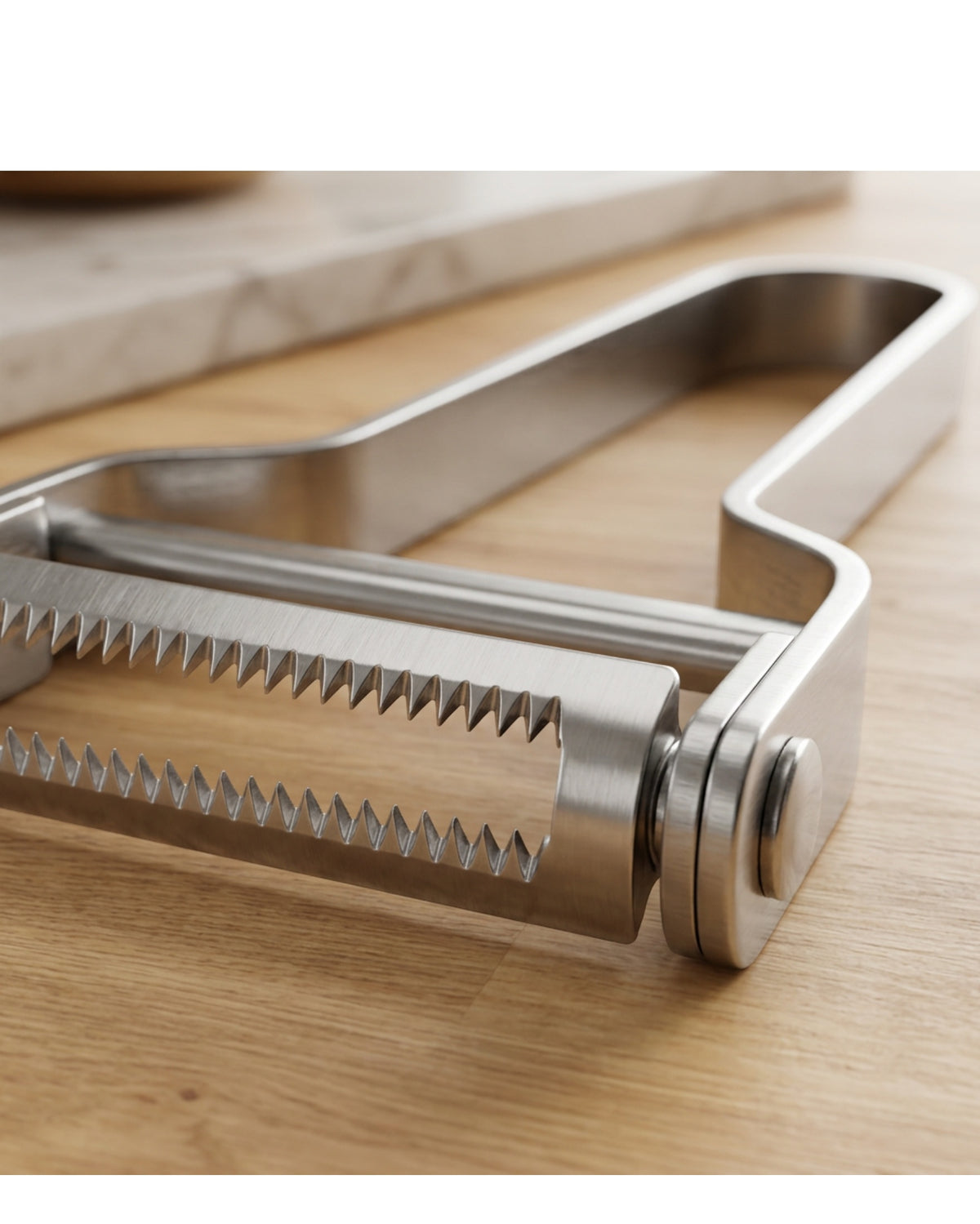 Bouo Stainless Steel Julienne Peeler Serrated Teeth